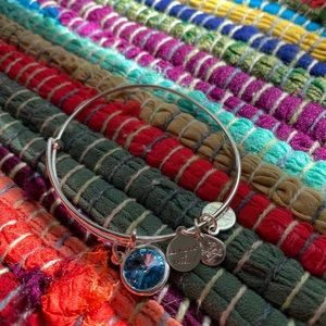 Alex and ani blue birthstone bracelet